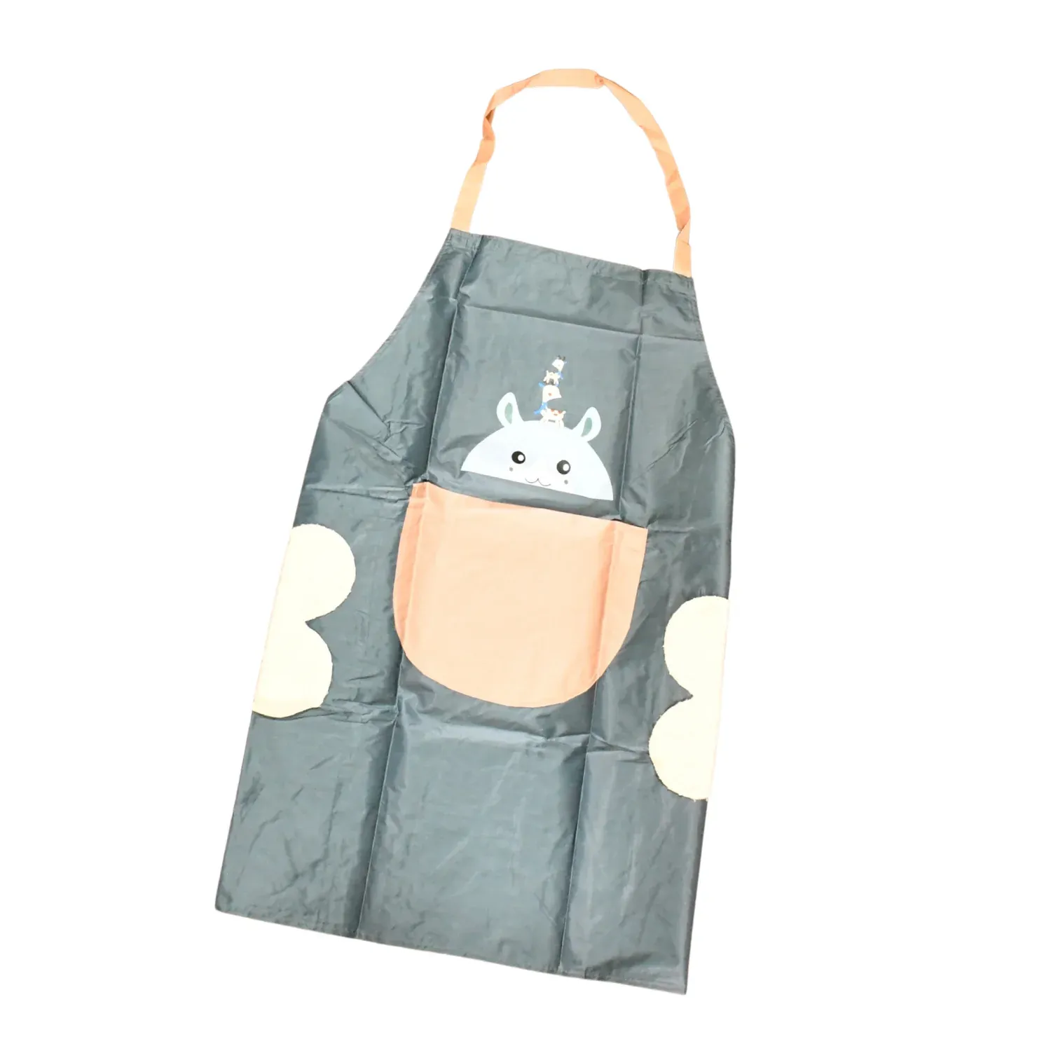 Cartoon Animal Kitchen Apron – Durable with Front Pocket - Detailed Feature View 4