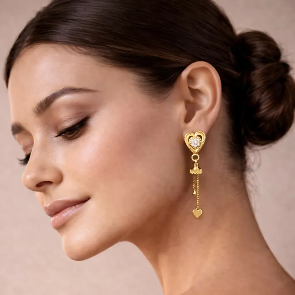 Premium Subtle Shine Daily Wear Gold Earrings - Buy Online at Alikart
