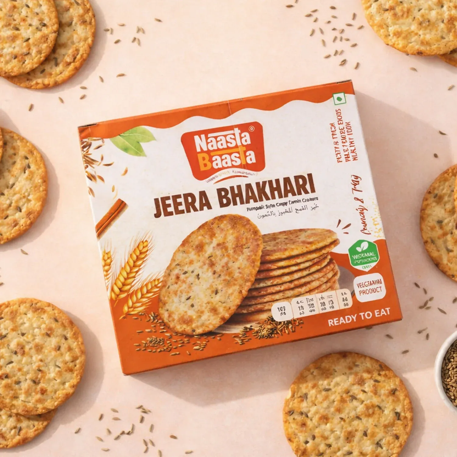 Premium Naasta Baasta Jeera Bhakhari – Crispy Cumin Flavored Ready to Eat Snack (200 Gm) - Buy Online at Alikart