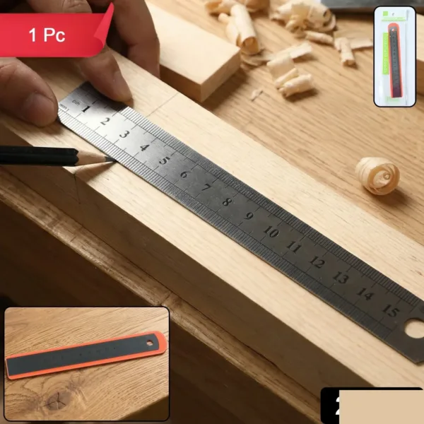 Precision Steel Measuring Ruler Scale 15 cm – Clear Markings