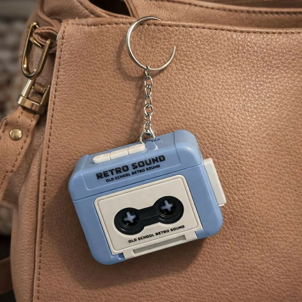 Premium Retro Cassette Tape Keychain with Click Sound Toy - Buy Online at Alikart
