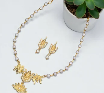 Romantic Rose Gold Ruby Red Crystal Heart Choker Set