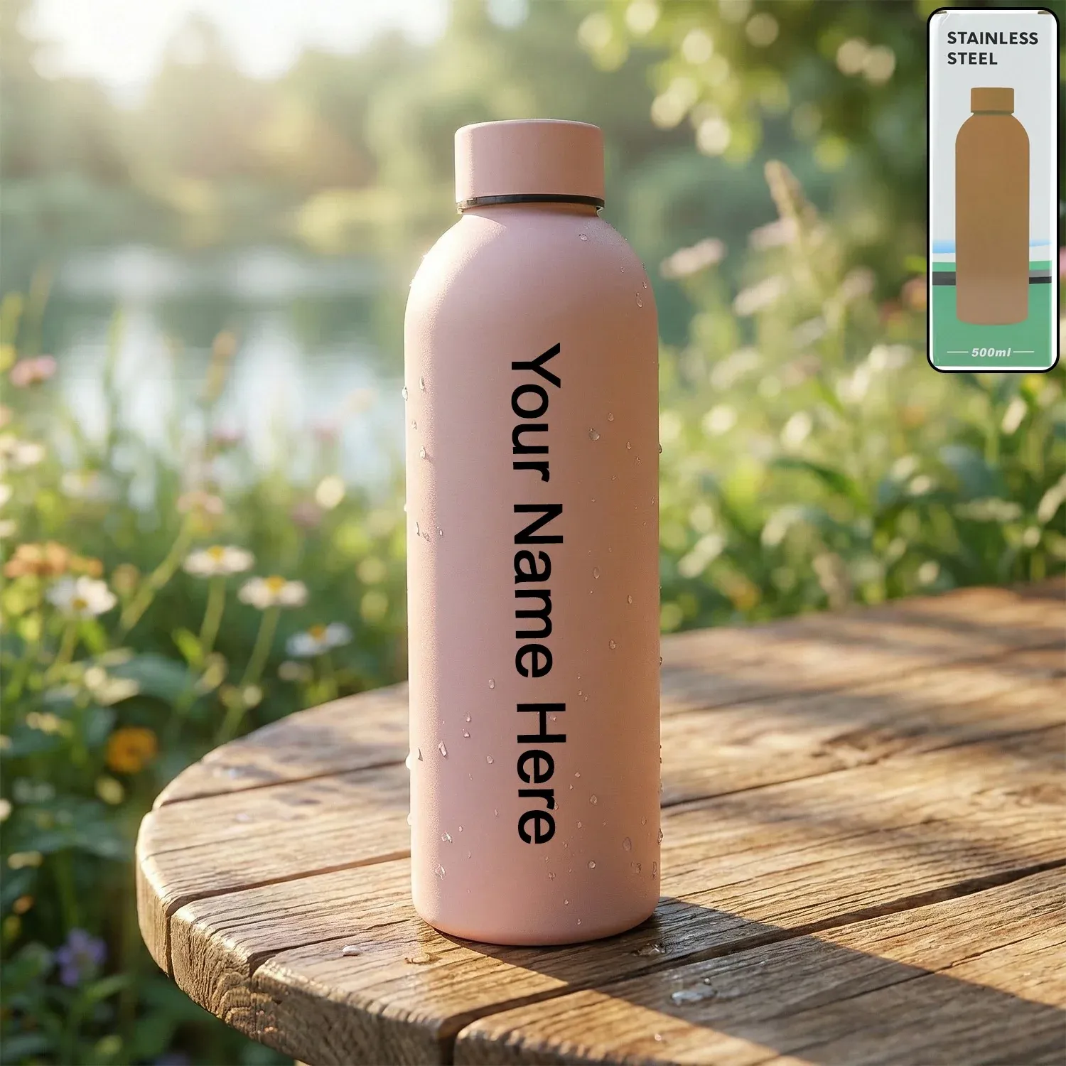 Premium Insulated Water Bottle – Pink 500ml Hot & Cold Flask - Buy Online at Alikart