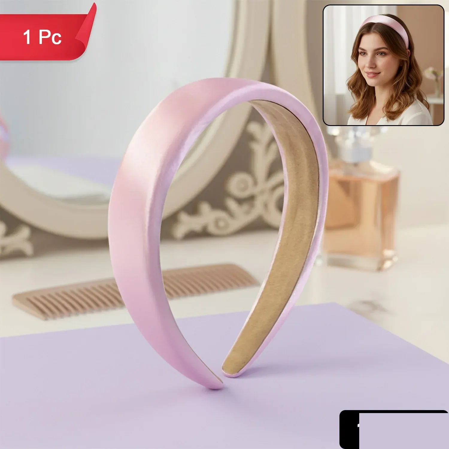 Premium Elegant Padded Satin Finish Hairband for Women & Girls - Buy Online at Alikart