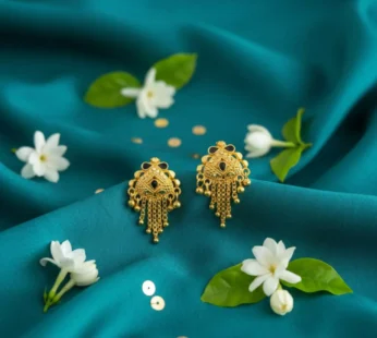 5 Line Side Latkan Golden Earrings with Mina for Women & Girls – Fancy Jewellery Gift