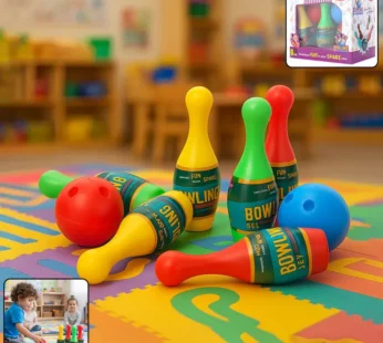 Aditi Kids Indoor Bowling Set with Colorful Pins & Soft Balls