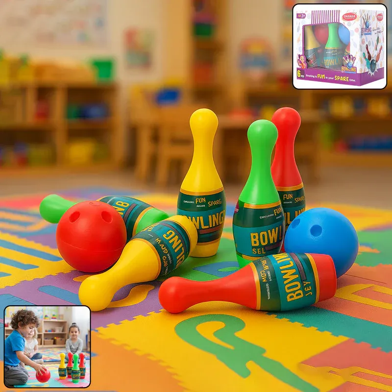 Premium Aditi Kids Indoor Bowling Set with Colorful Pins & Soft Balls - Buy Online at Alikart
