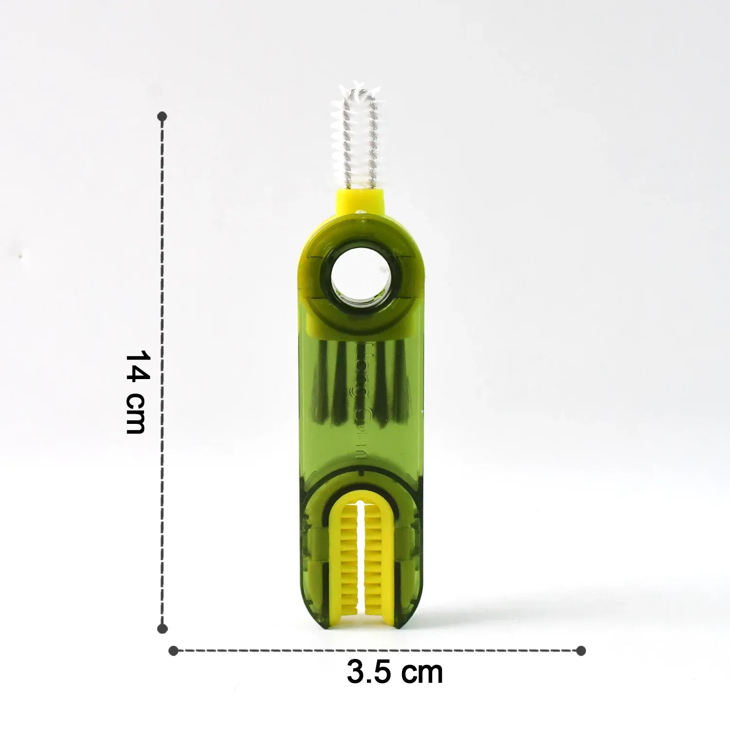 Multipurpose Cleaning Brush – Dual Head Scrubber for Bottles & Straws - Detailed Feature View 2