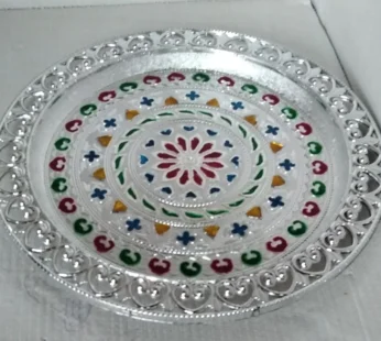 Silver Plated Pooja Thali – Festive & Worship Decor | Indo Glow