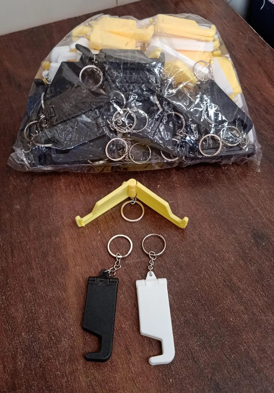 Keychain Mobile Stand – 2-in-1 Plastic Phone Holder (100 Pcs) | Mobiléon - Detailed Feature View 6