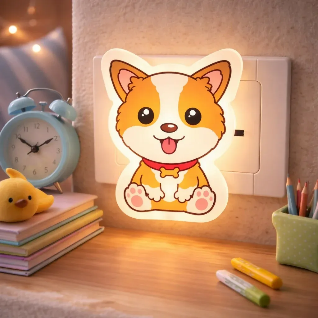 Premium Adorable Dog Plug-In Night Light for Kids' Bedroom - Buy Online at Alikart