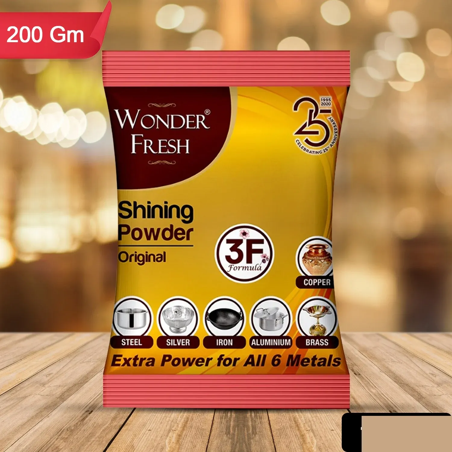 Shining Powder 200 GM - Cleans & Polishes Copper, Brass, Silver & More - Detailed Feature View 1