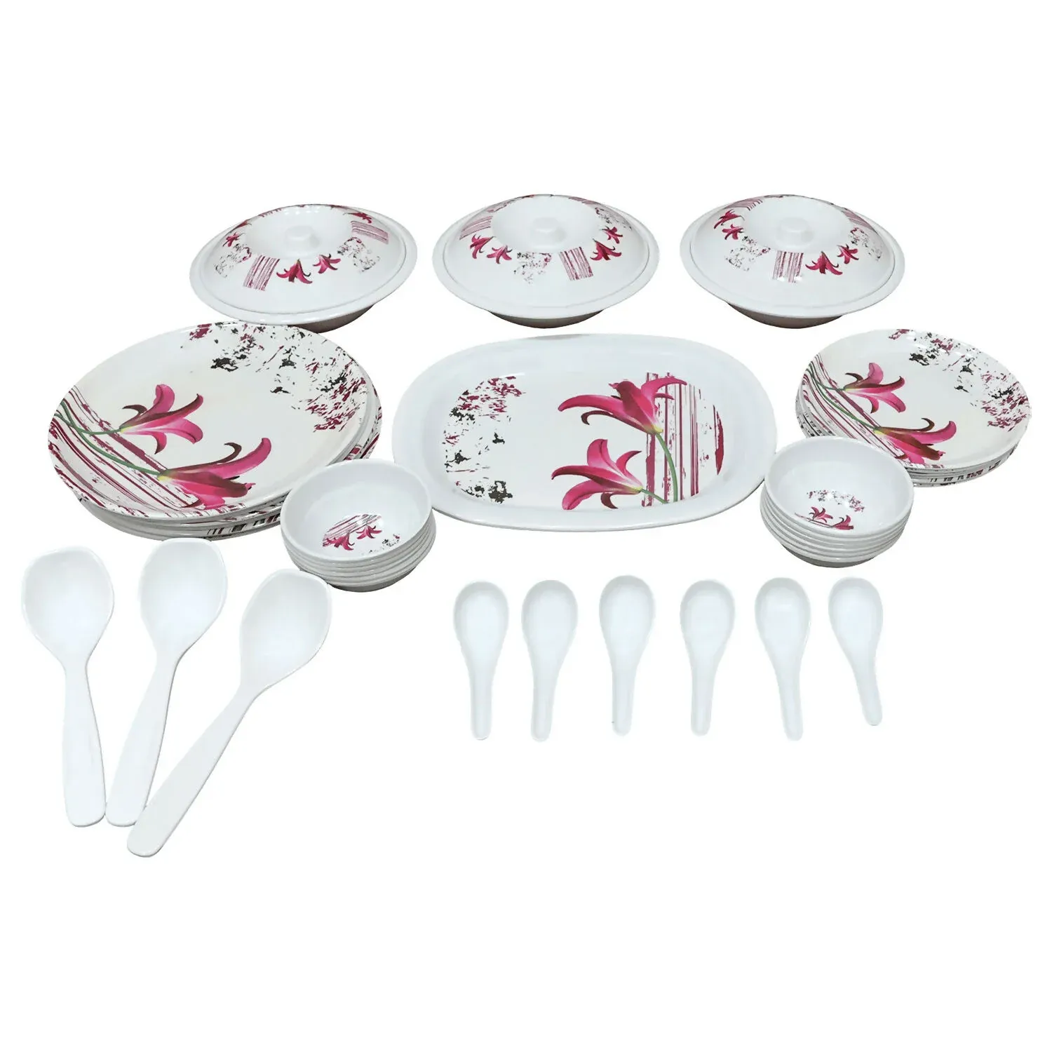 Kalmiya Neelkanth Gold 40-Piece Melamine Dinner Set for 6 Persons - Detailed Feature View 5