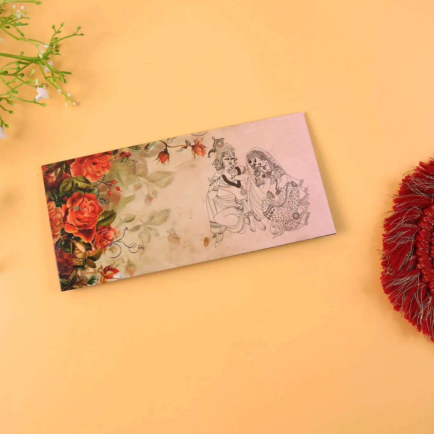 Designer A4 Size Money Gift Envelopes with Peacock Feather & Floral Patterns for Wedding, Festive & Cash Gifting – Pack of 10 - Detailed Feature View 3
