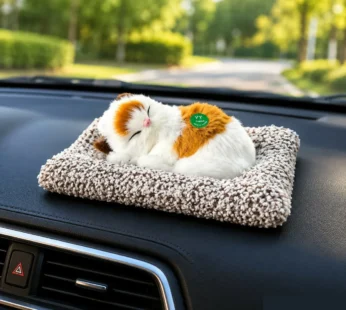 Sleeping Cat Plush Toy for Car Dashboard & Home Decoration