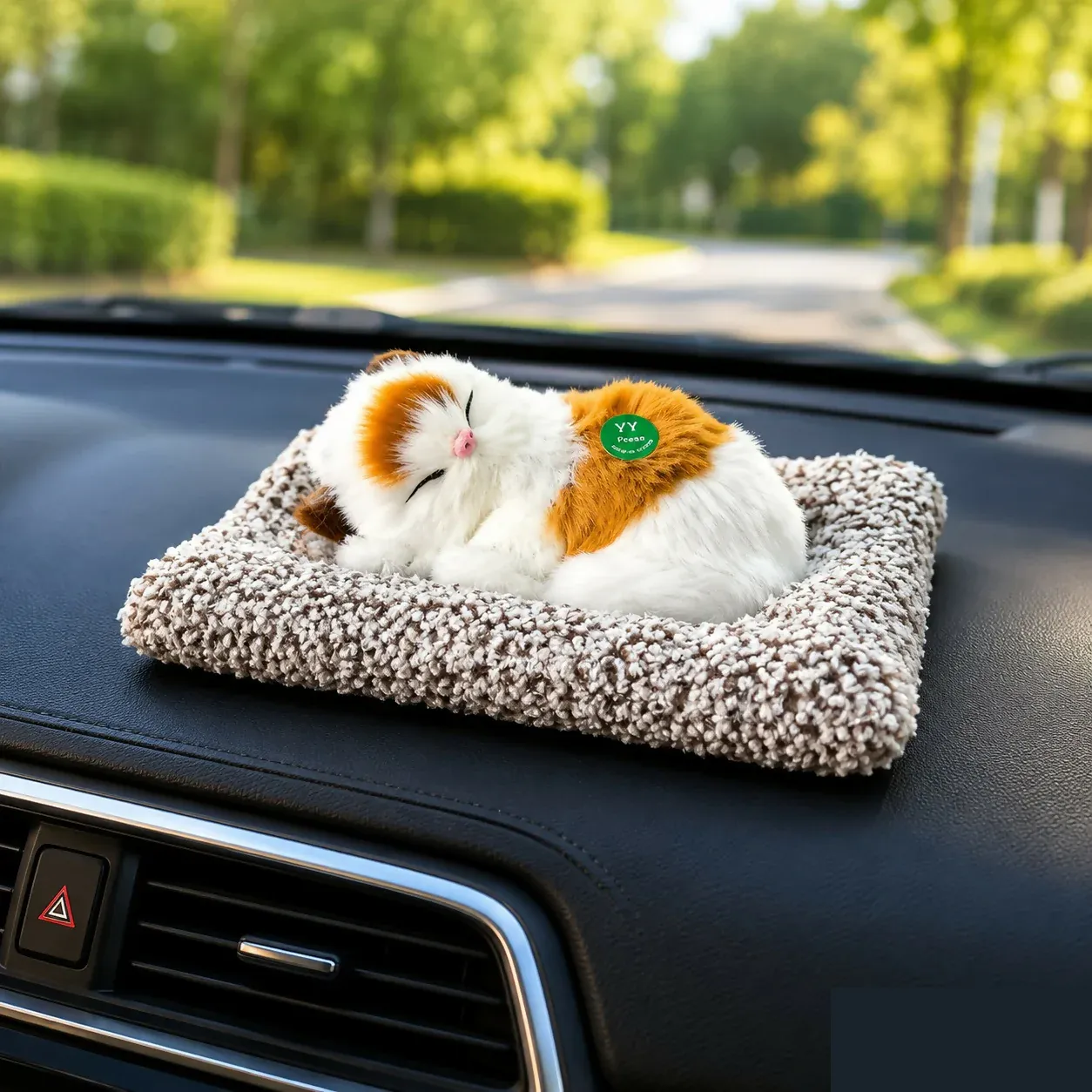 Premium Sleeping Cat Plush Toy for Car Dashboard & Home Decoration - Buy Online at Alikart