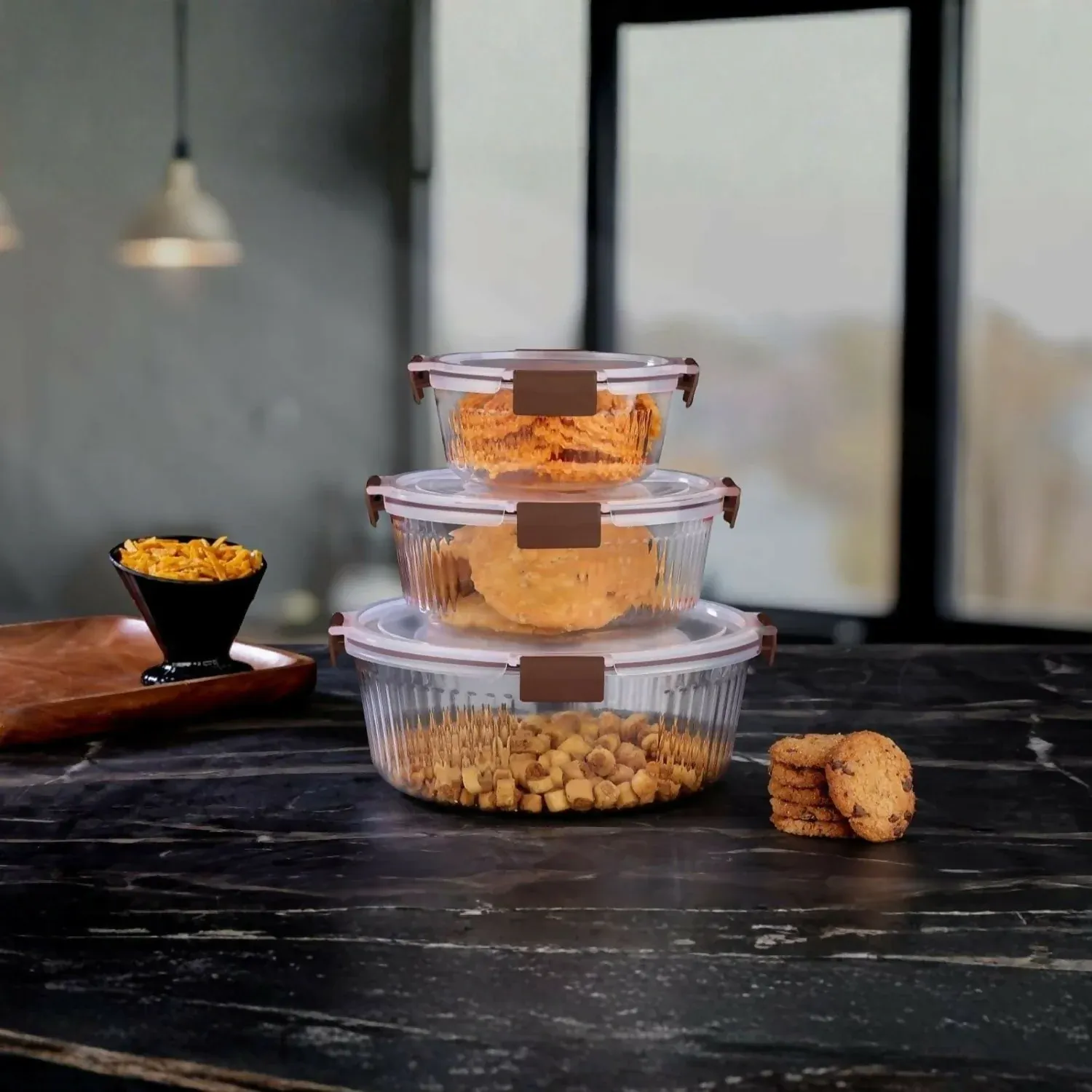 Fridge Storage Containers – Airtight & Leak-Proof Pack of 3 - Detailed Feature View 1