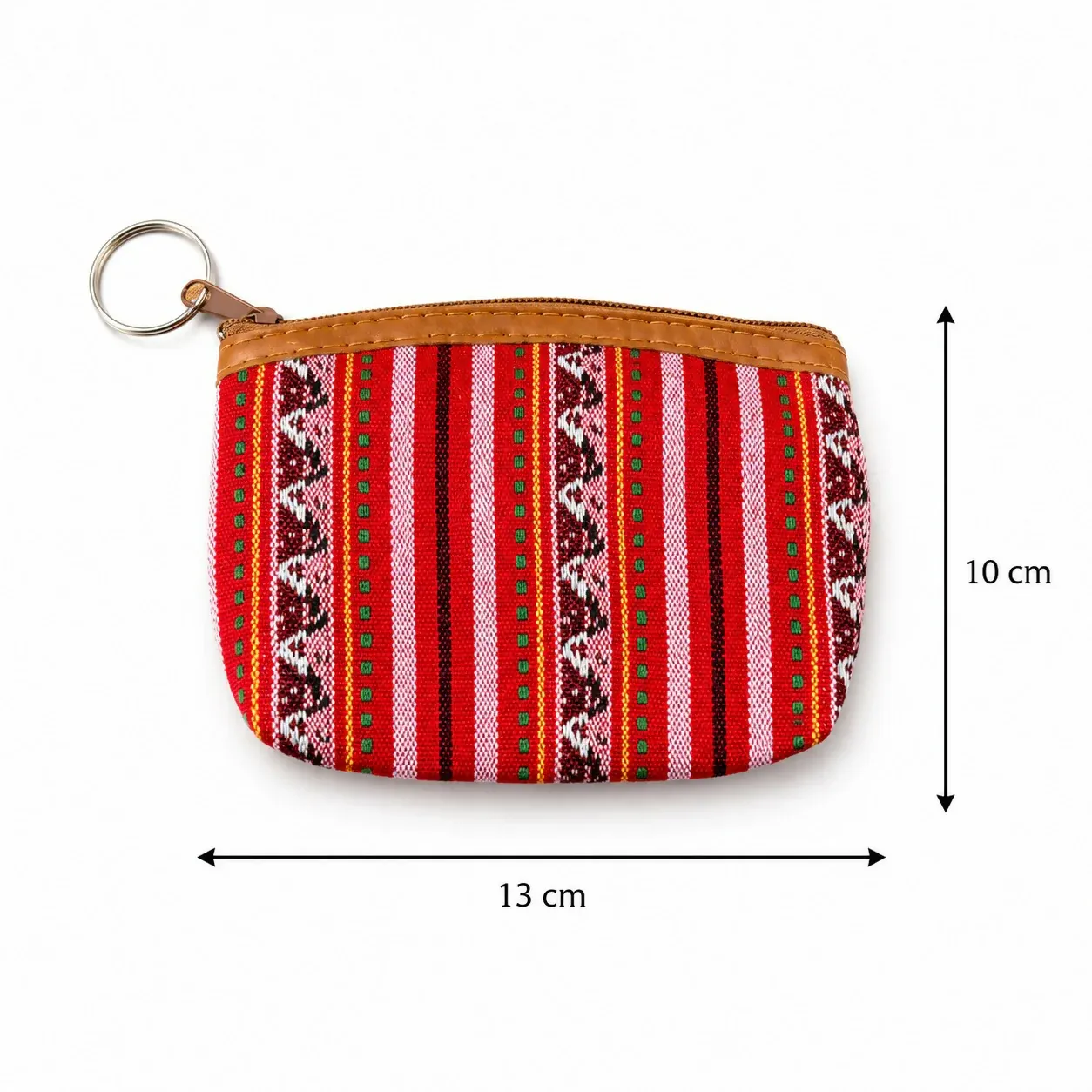 Ethnic Printed Coin Pouch with Keychain for Women and Girls (any one) - Detailed Feature View 5