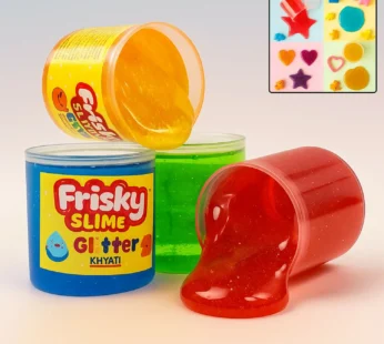 Khyati Frisky Glitter Slime, Stretchy, Shiny & Fun Sensory Play (1Pc/Mix Colour, 40g)