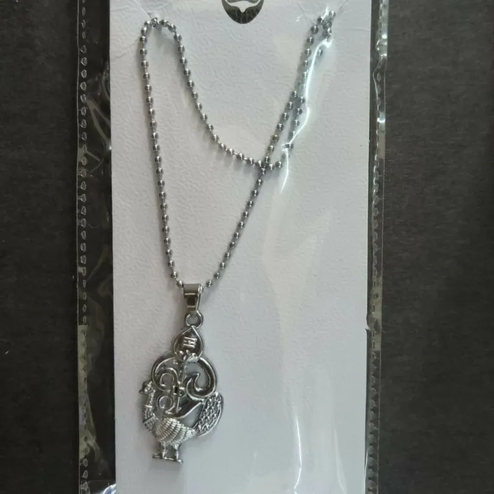 Silver-Plated Peacock Design Pendant Chain for Men Stylish Ethnic Necklace - Detailed Feature View 3