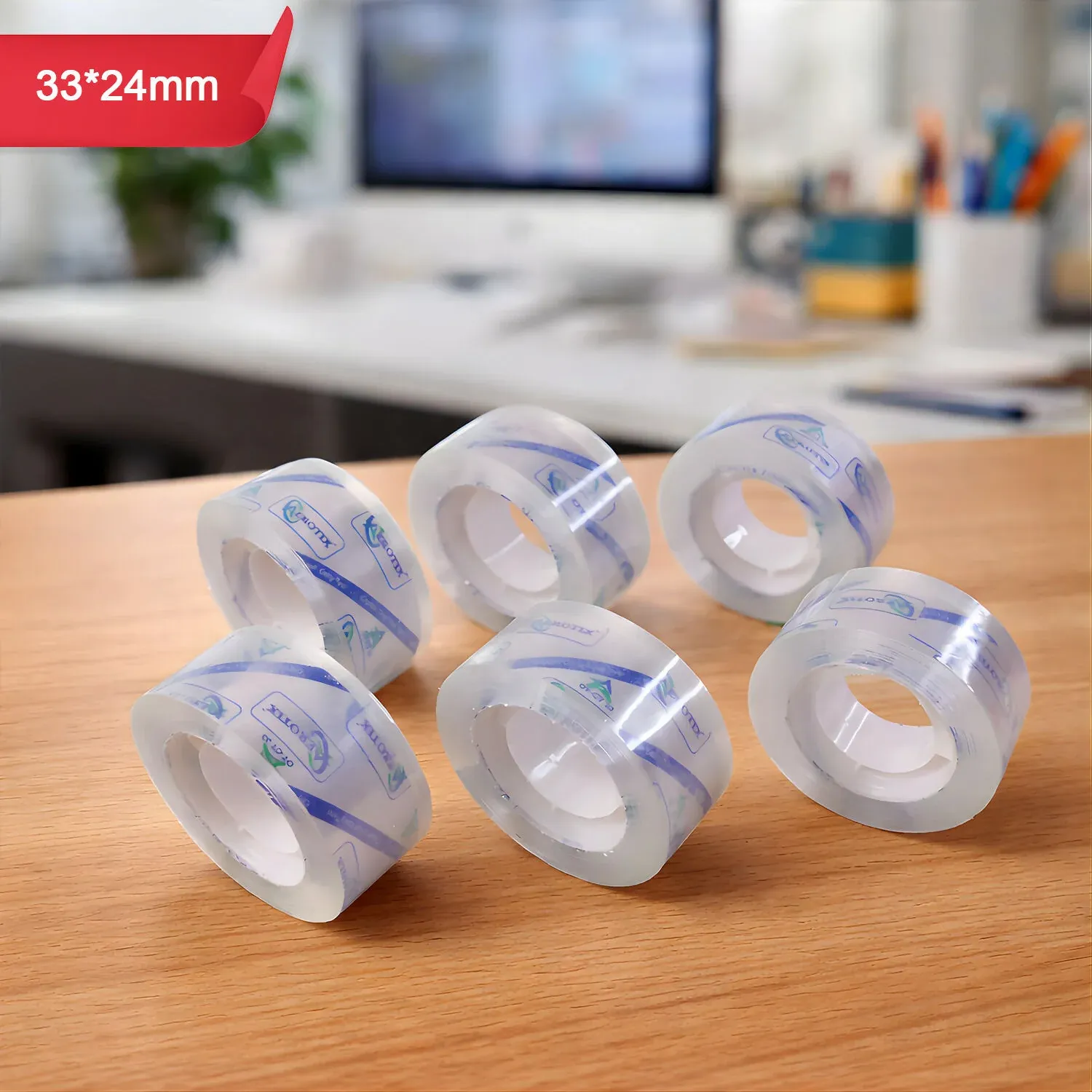 Premium Crystal Clear Cello Tape Rolls - 33x24mm, 6 Pack - Buy Online at Alikart