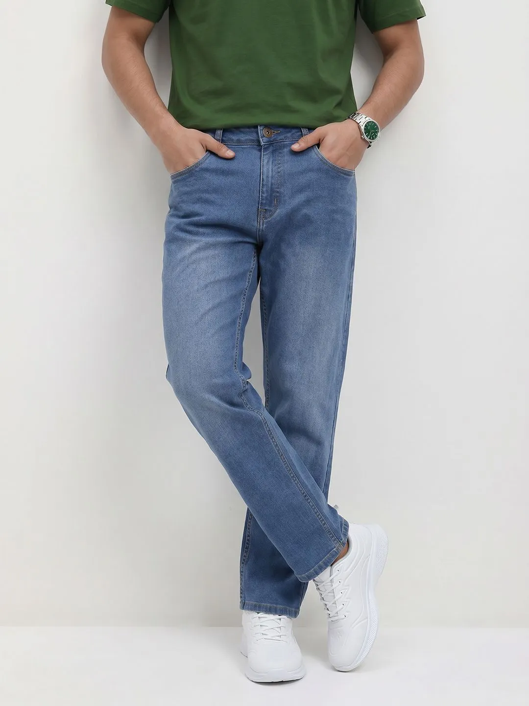 Premium The Roadster Life Co. Men Straight Fit Stretchable Jeans - Buy Online at Alikart
