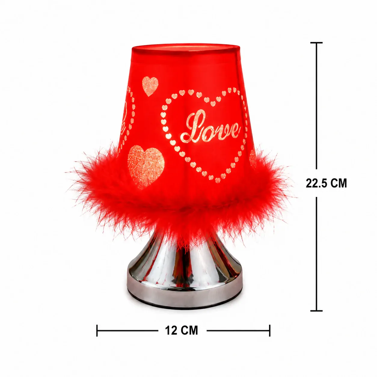 Love Heart LED Table Lamp for Bedroom and Romantic Home Decor (Color may vary 1 PC) - Detailed Feature View 4