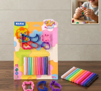 Nara Kids Colourful Modelling Clay Set with Shape Cutters & DIY Creative Play Kit 100 Gm
