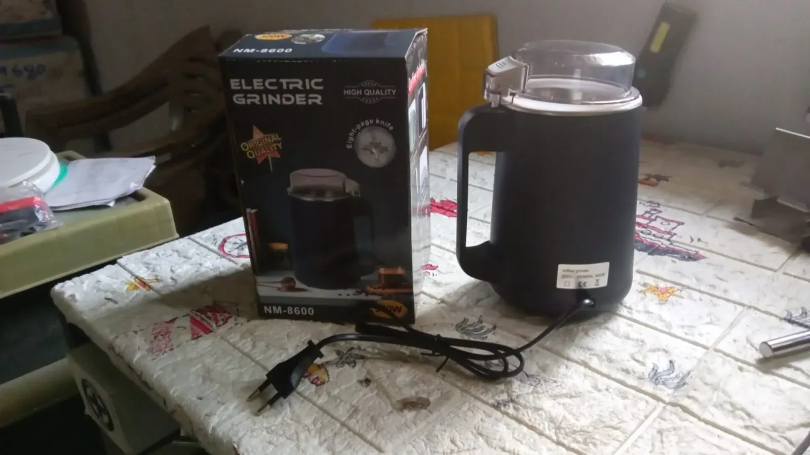 Electric Coffee & Spice Grinder Machine for Home, Fine Powder Maker (300W) - Detailed Feature View 8
