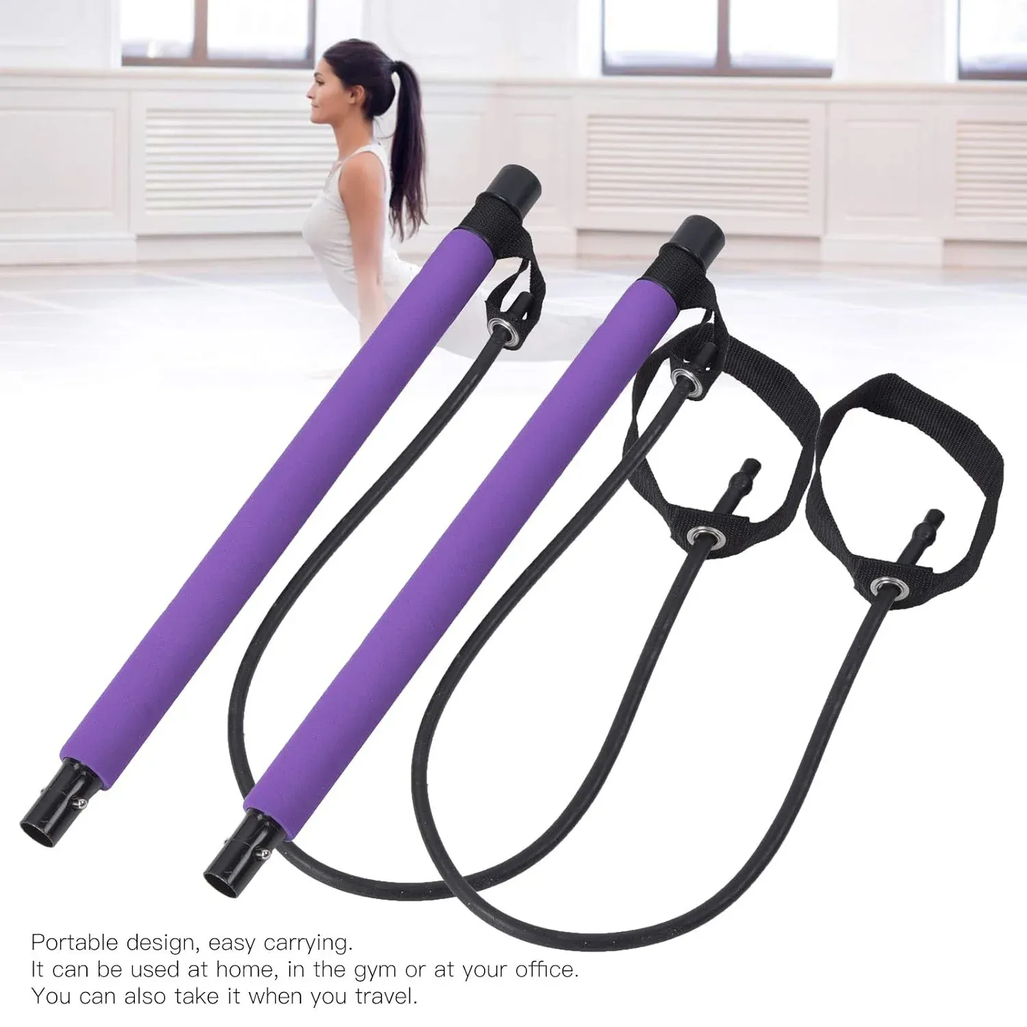 Pilates Bar with Resistance Bands – Full-Body Home Workout Kit - Detailed Feature View 9