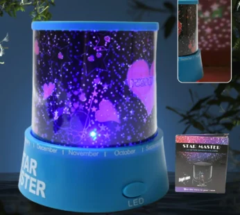 Rotating LED Star Projector Night Light with Music for Kids & Home Decor