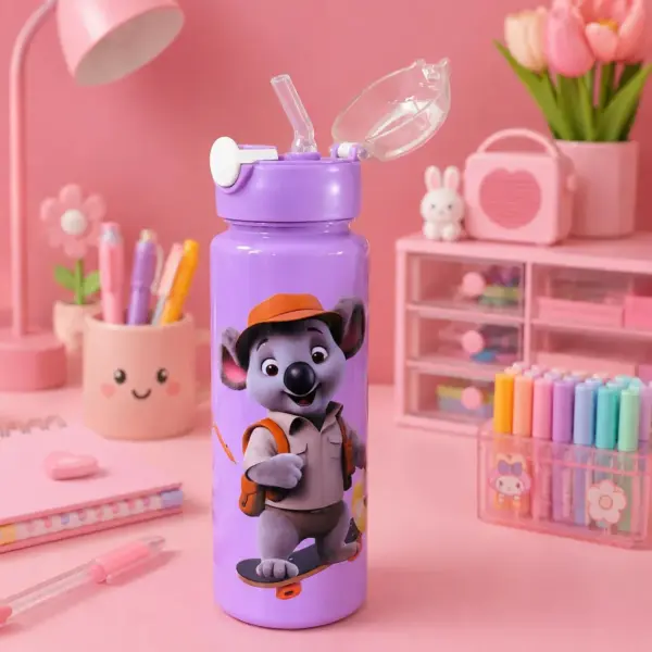 Kids Cartoon Water Bottle – Fun & Leakproof for School
