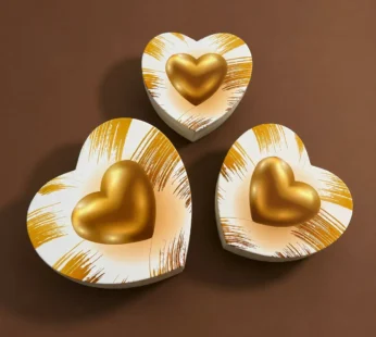 Heart Shape Nested Gift Box Set of 3 for Gifts & Hampers (Color May Vary)