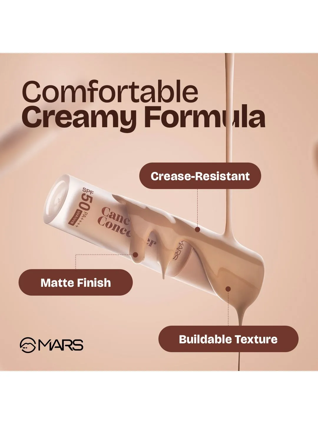 MARS SPF50 PA++++ Cancel Concealer with Radiant Finish 6 ml - Sandstone 05 - Detailed Feature View 3