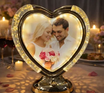 Heart Shape LED Photo Frame Lamp with Warm Light for Home Décor & Gifts