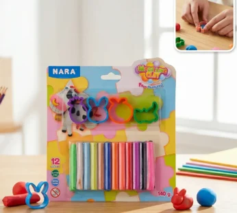 Kids Modelling Clay Set with 12 Colors & Shape Cutters Creative Learning Activity Toy Kit