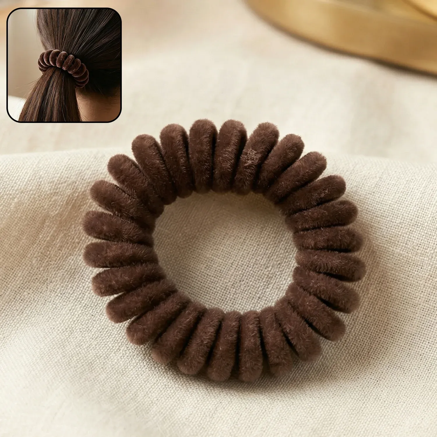 Premium Soft Stretchable Telephone Wire Hair Band – No Crease & Comfortable Hold - Buy Online at Alikart
