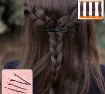 Medium Black Hair Bobby Pins Set – 24 Non-Slip Clips