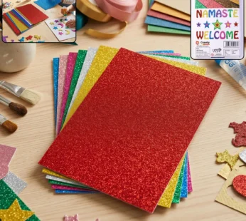 Multicolor Glitter Foam Craft Sheets Set for DIY Art, Decoration & School Projects