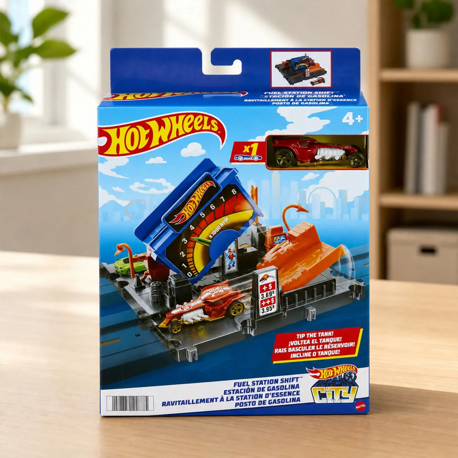 Hot Wheels City Fuel Station Sprint Playset with 1 Toy Car - Detailed Feature View 6