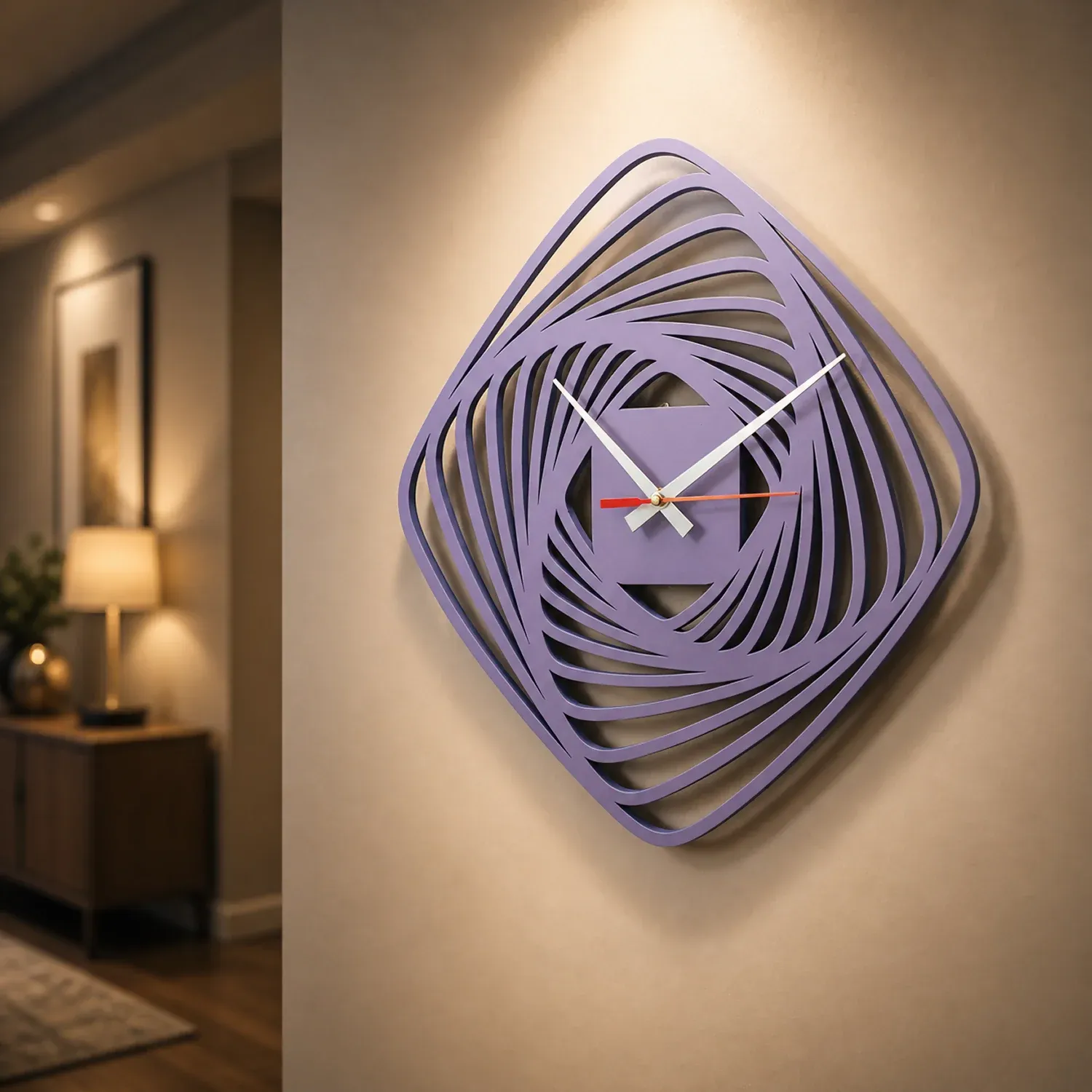 Premium Modern Abstract Vortex Wall Clock | Silent Sweep Quartz Decorative Clock for Living Room, Bedroom & Office - Buy Online at Alikart