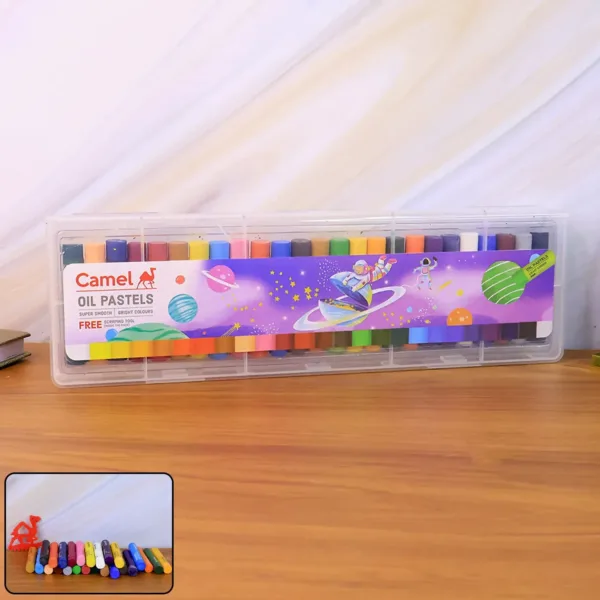 Camel Oil Pastels – 25 Vibrant Shades with Free Scraping Tool