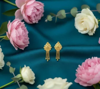 Nice 3 Line Golden Earrings for Women & Girls – Traditional Fancy Gift