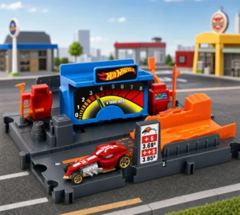 Hot Wheels City Fuel Station Sprint Playset with 1 Toy Car