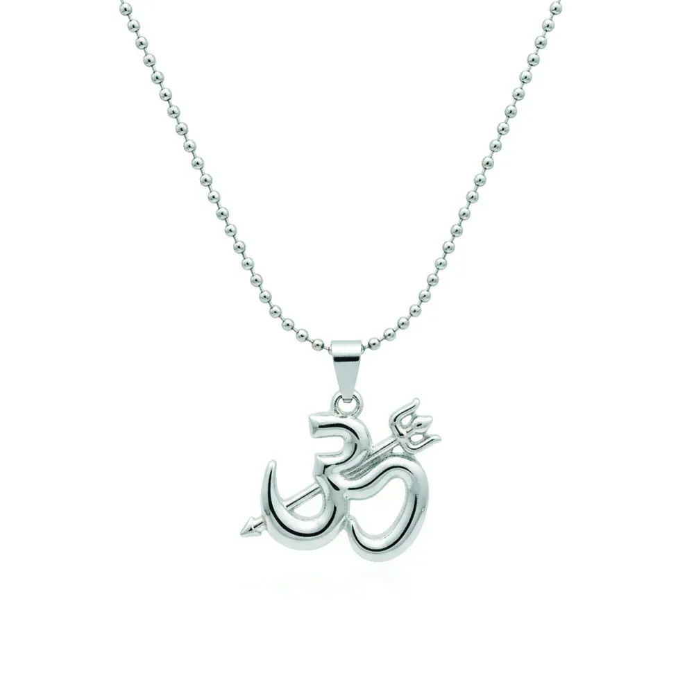 Sprititual Om and trishul Chain Pendnet - Detailed Feature View 3