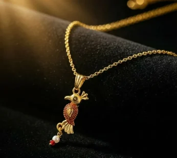 Traditional Bird Pendant Necklace with Chain for Women
