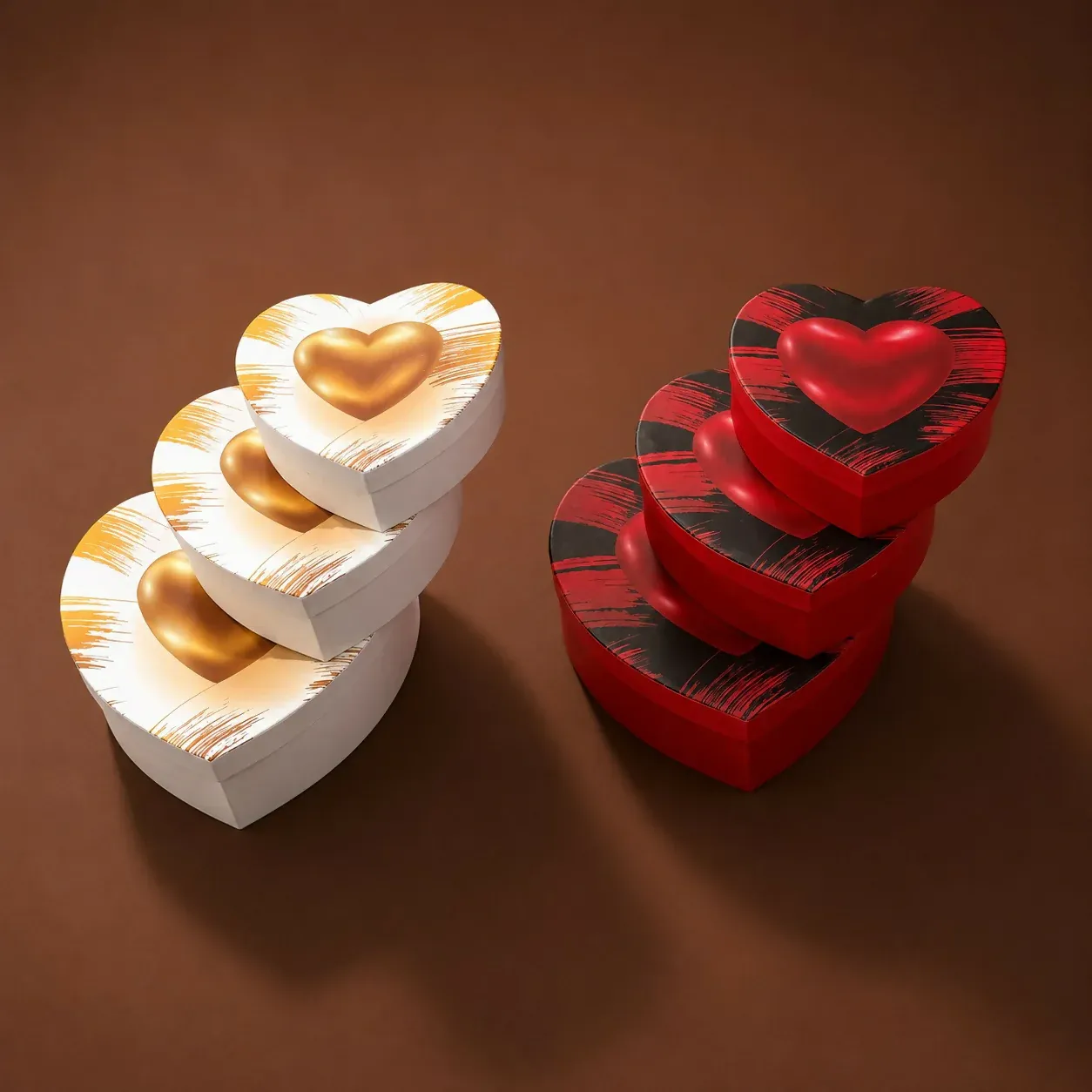 Heart Shape Nested Gift Box Set of 3 for Gifts & Hampers (Color May Vary) - Detailed Feature View 3