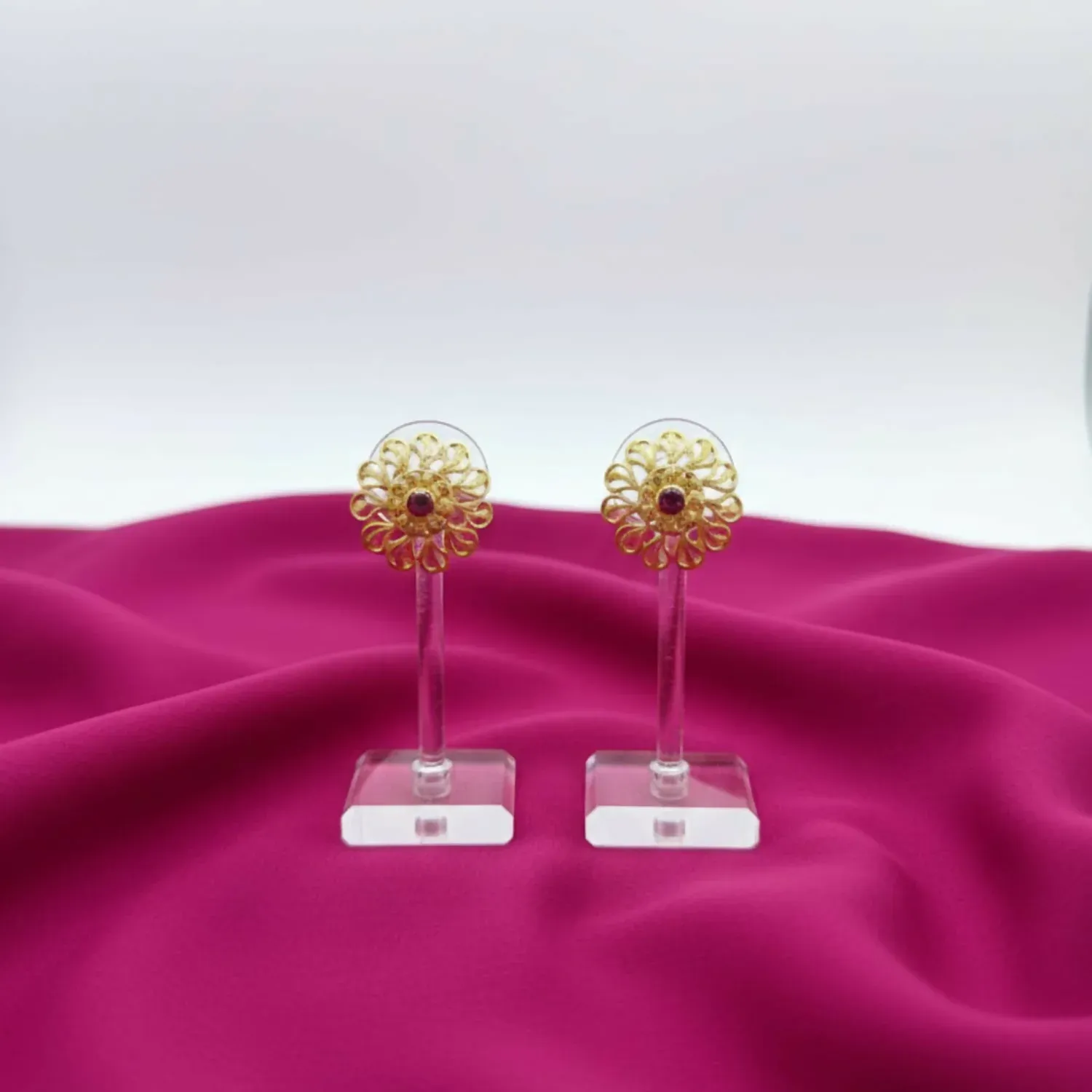 Stylish Gold Finish Traditional Jhumka | Festive Wear Earrings - Detailed Feature View 2