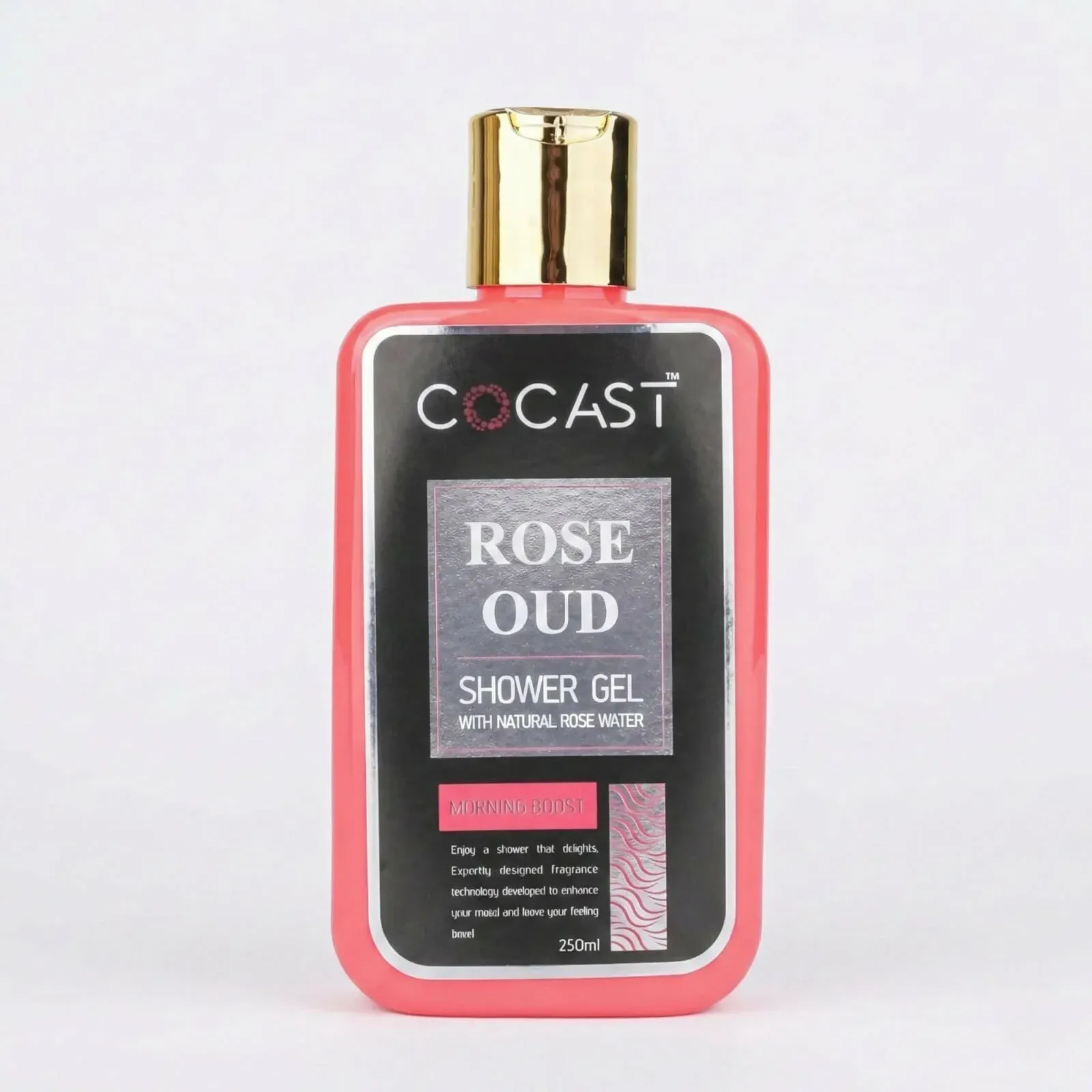 COCAST Rose Oud Shower Gel with Natural Rose Water (250ml) - Detailed Feature View 4