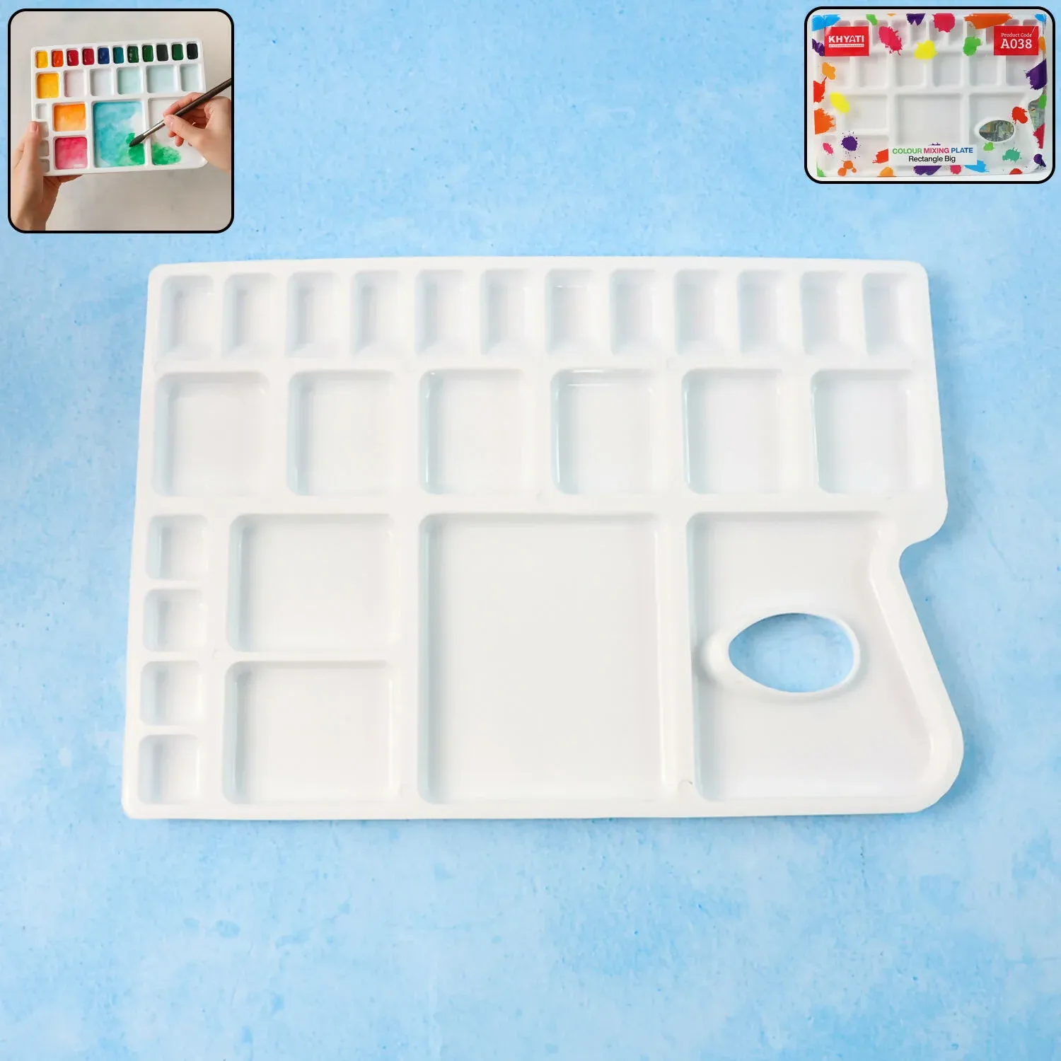 Premium Colour Mixing Plate – Spacious Palette with Deep Wells for Artists - Buy Online at Alikart